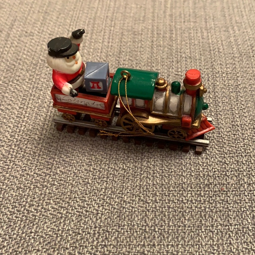 Train Ornament with Santa Claus Christmas Ornament